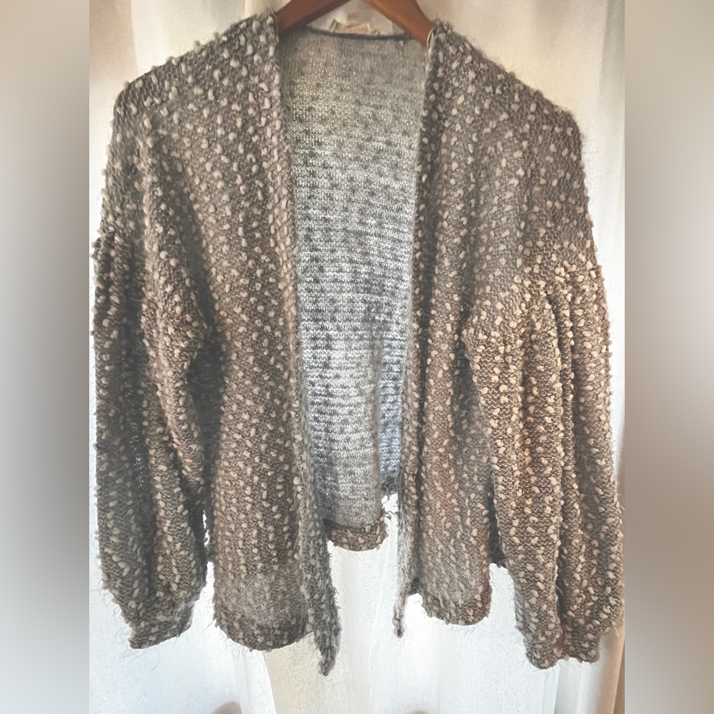 Soft grey/blue and white cardigan HOC Summer